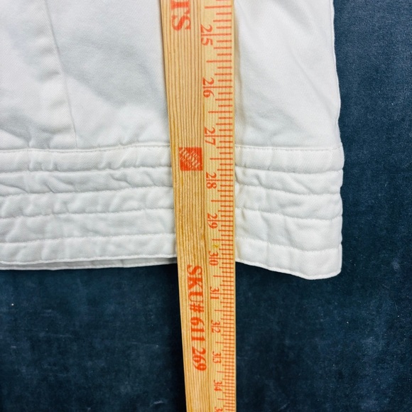 EUC Roxy White Coat with Brass Buckle Detail Sz Small - Picture 4 of 12